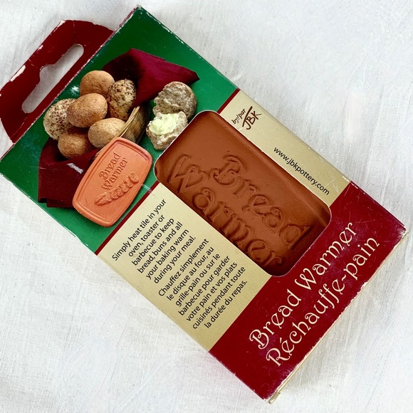 JBK Small Bread Warmer Pottery Ceramic Redware Tile 3 x 5 inches Original Box - Picture 9 of 9